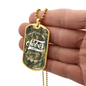Stylish Sobriety Gift necklace featuring custom engraved sober date