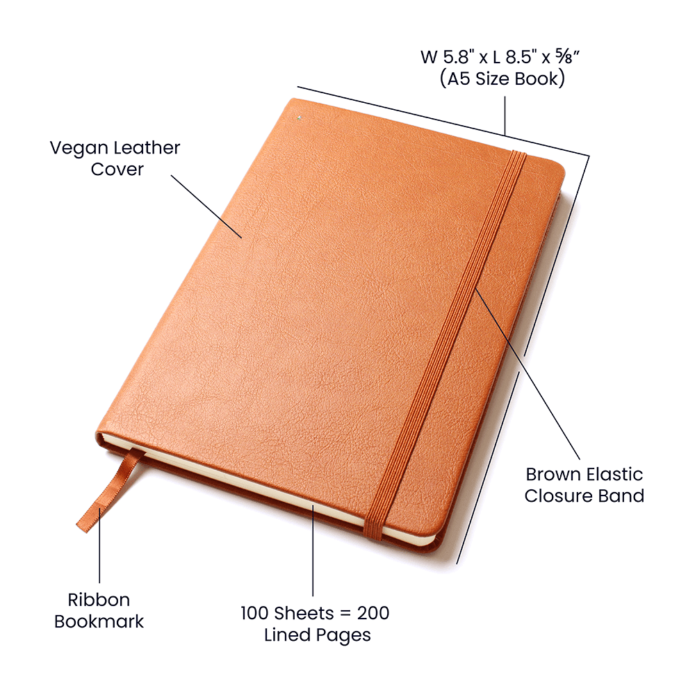 I AM SOBER Vegan Sober Leather Journal with Date Sober Journal product photo (view 10)