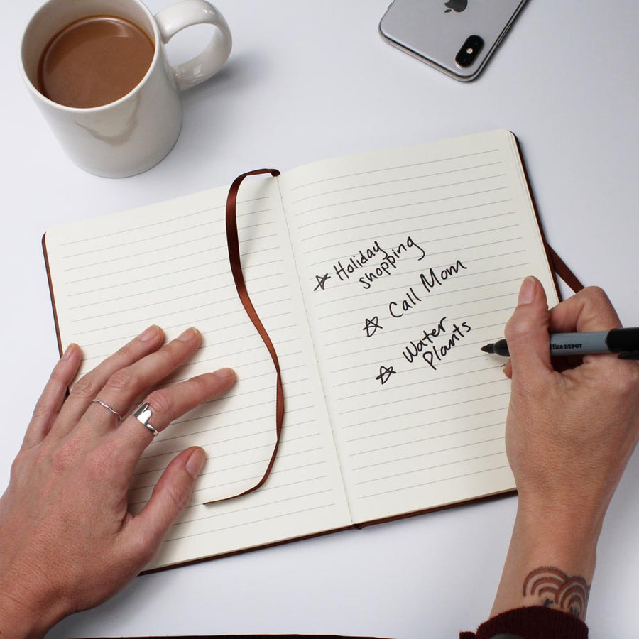 Sobriety Gift vegan leather journal as a recovery keepsake
