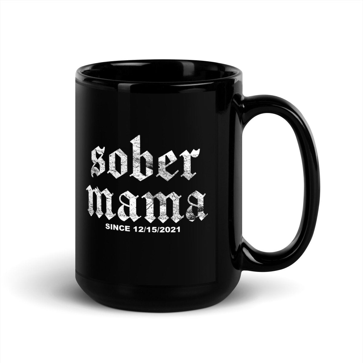 Sober Mama Glossy Sober Sober Coffee Mug lifestyle view (view 5)