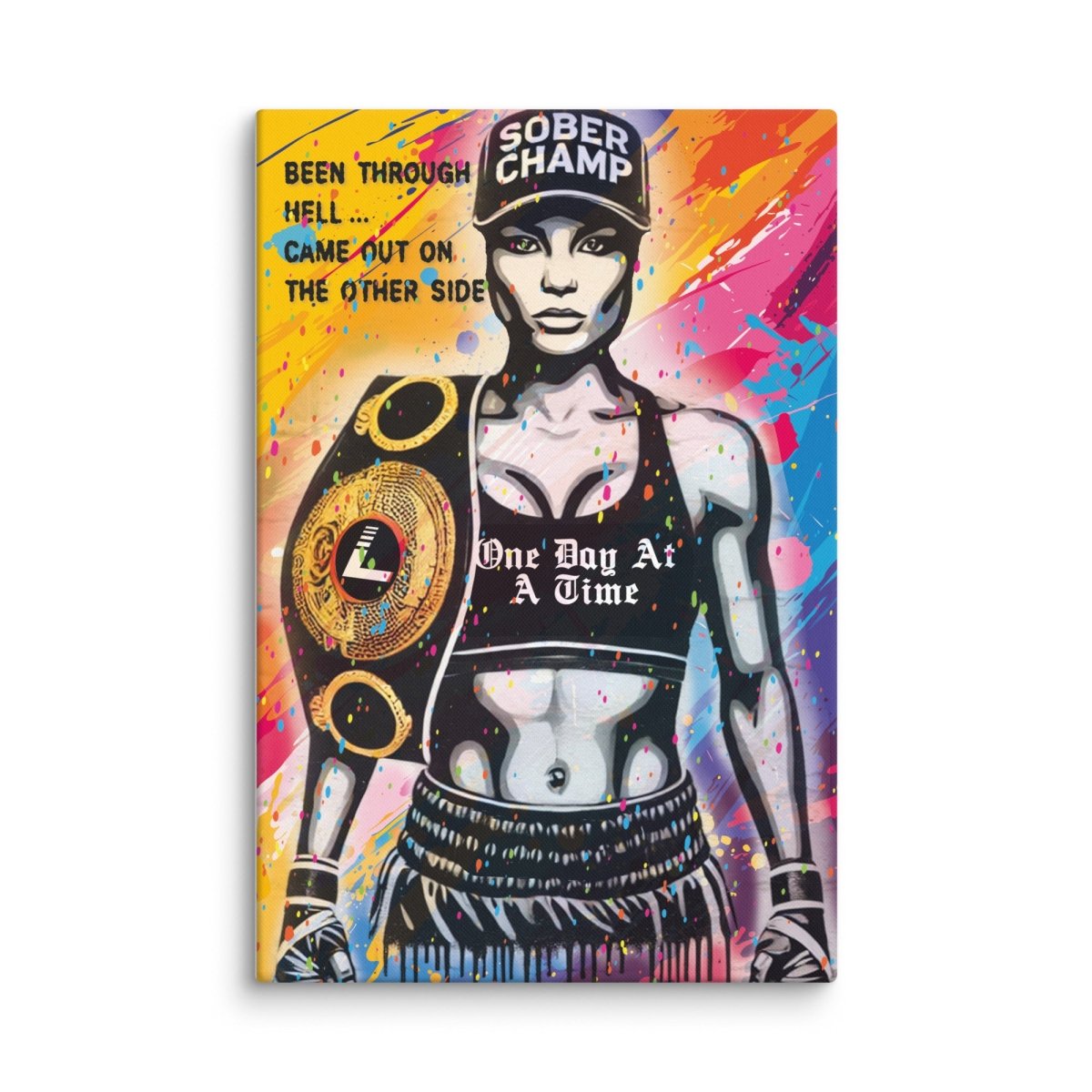 Sober Champ Women Sobriety Art lifestyle view (view 5)