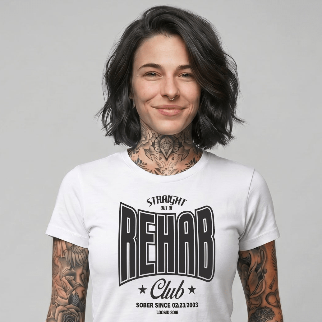 Rehab Sober T Shirt fit detail (view 9)