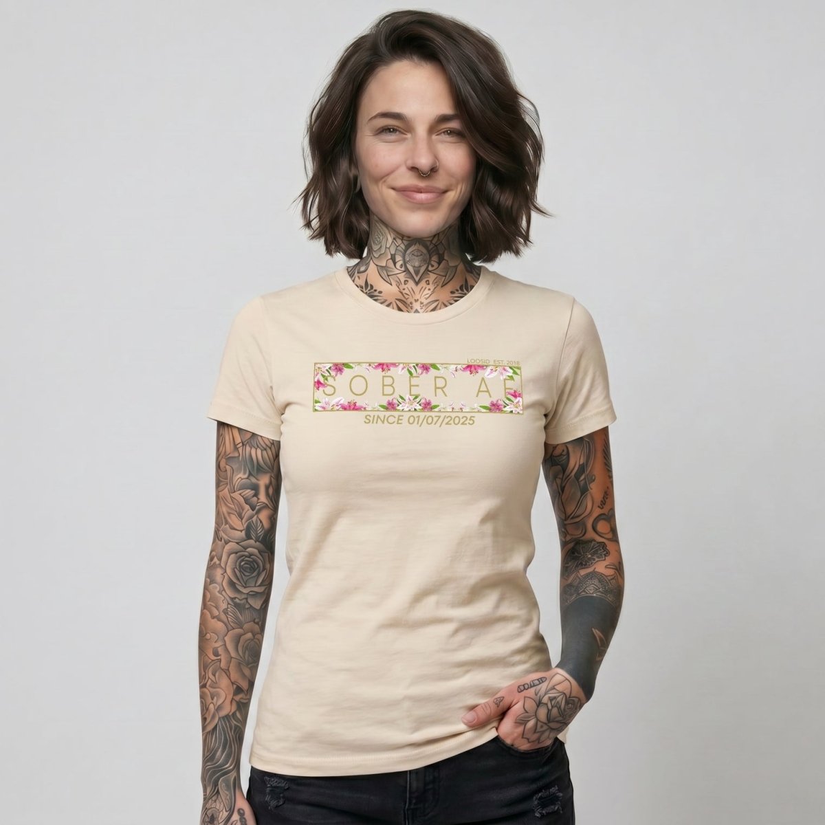 Sober AF Sober T Shirt lifestyle view (view 25)