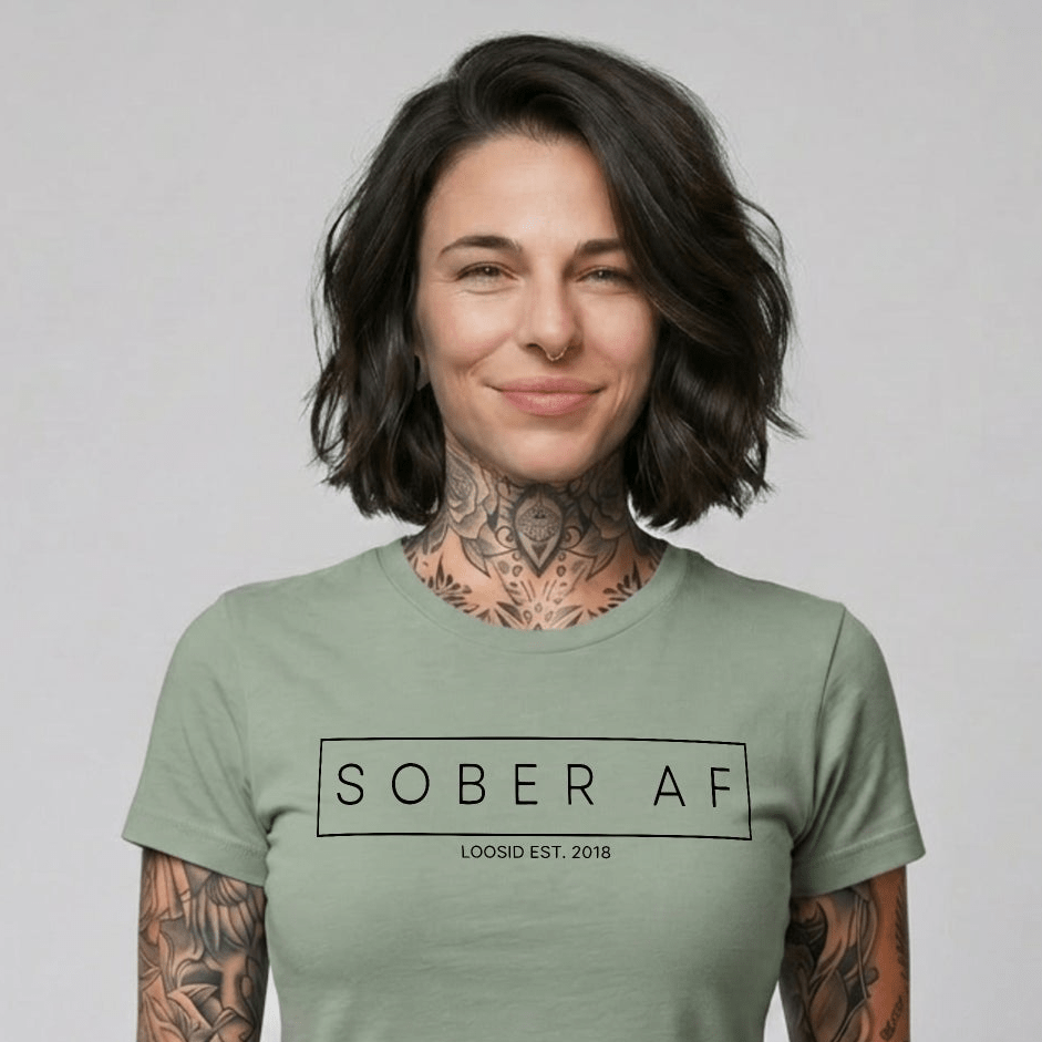 Sober AF Sober T Shirt graphic detail (view 24)