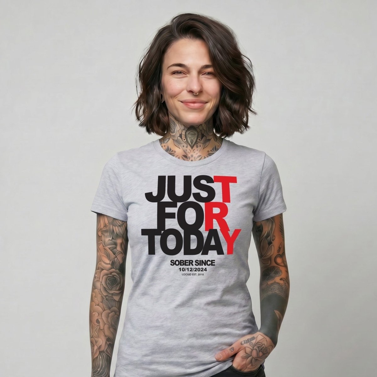 Just Try For Today Sober T Shirt back view (view 17)