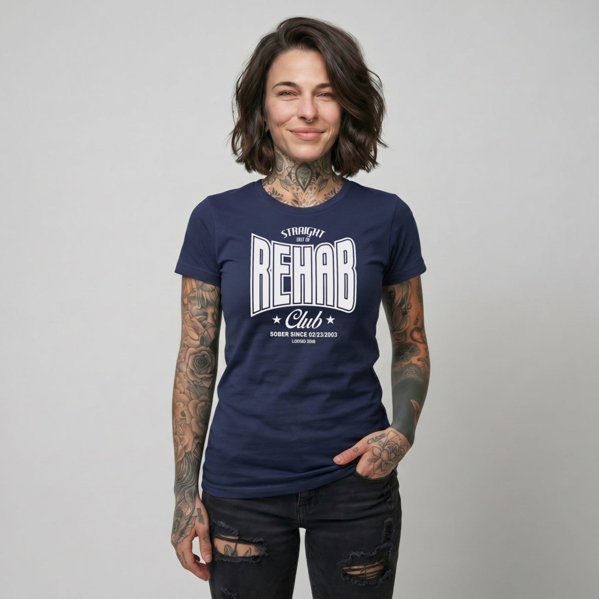 Rehab Sober T Shirt close-up view (view 22)