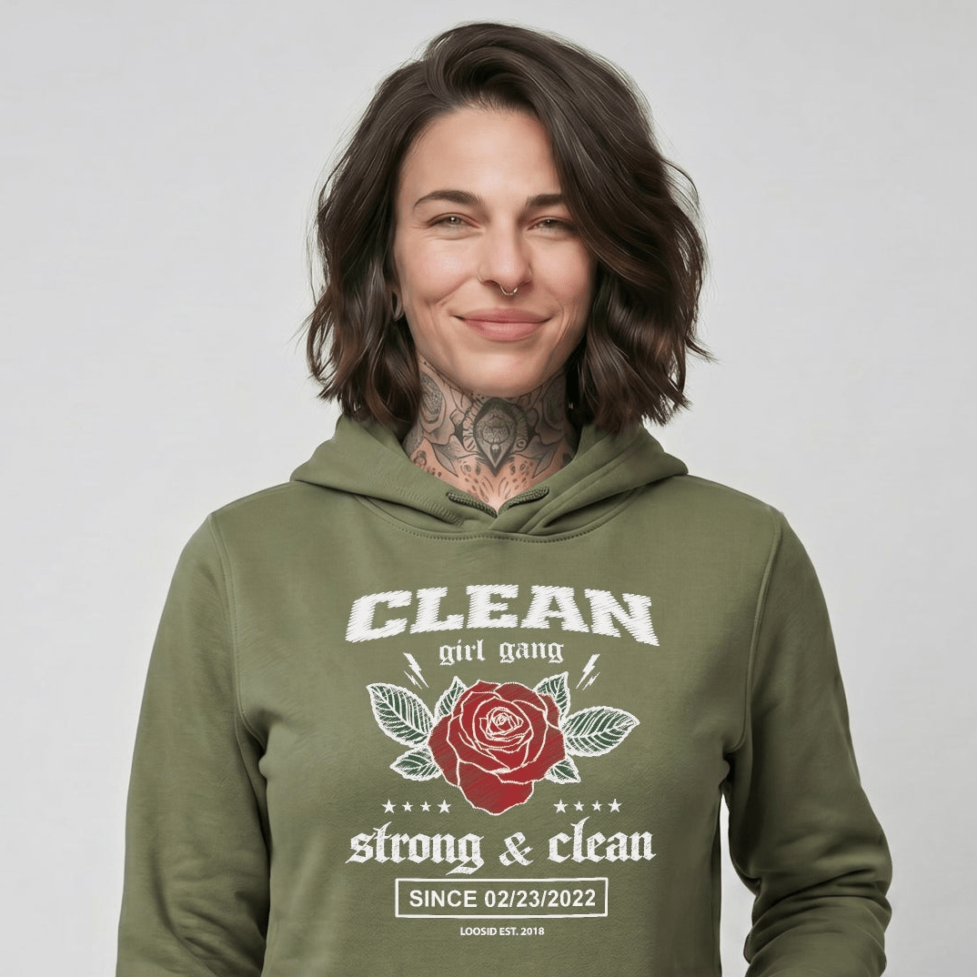 Clean Girl Gang Strong & Clean Crest Recovery Hoodie graphic detail (view 24)