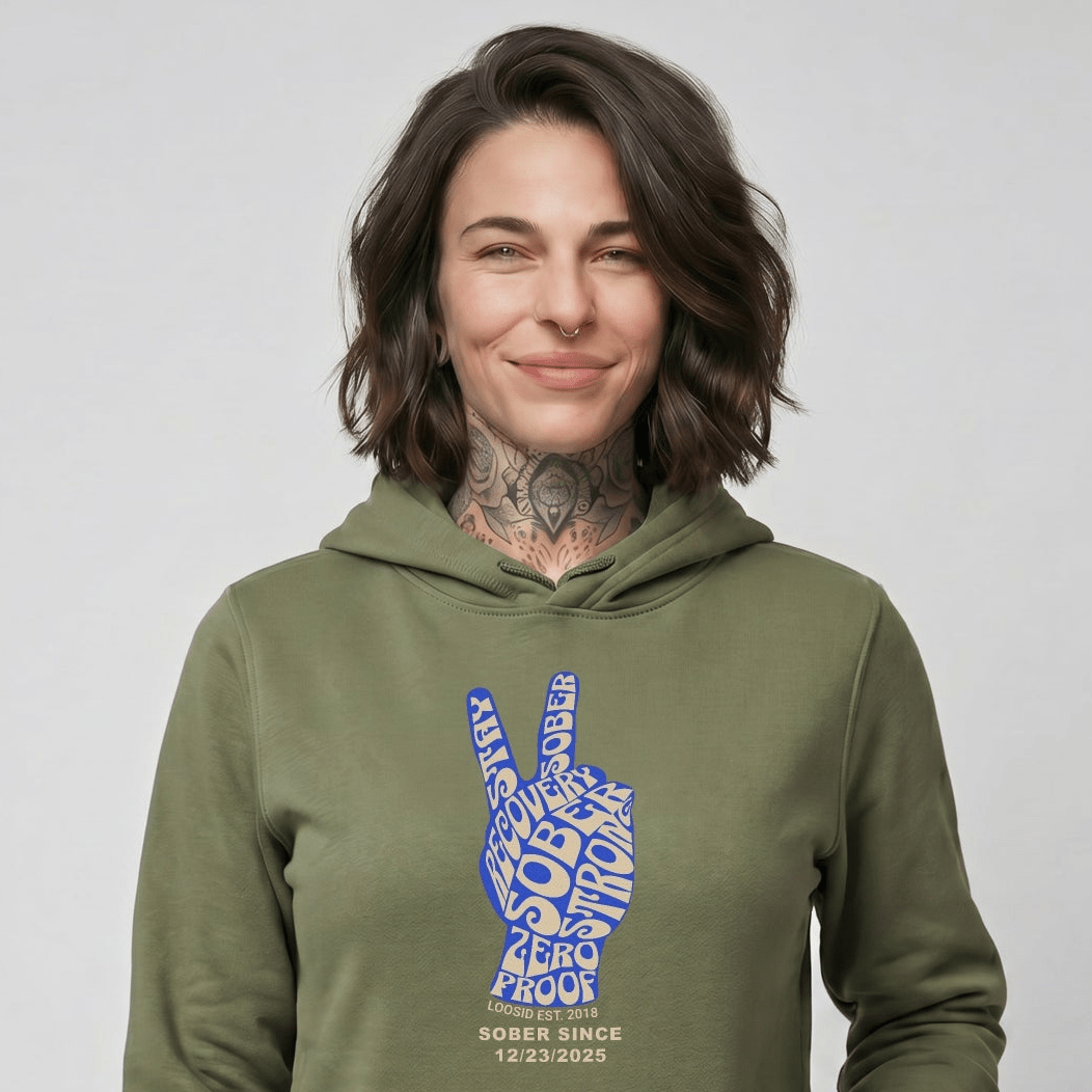 Peace & Sober Recovery Hoodie packaging detail (view 18)