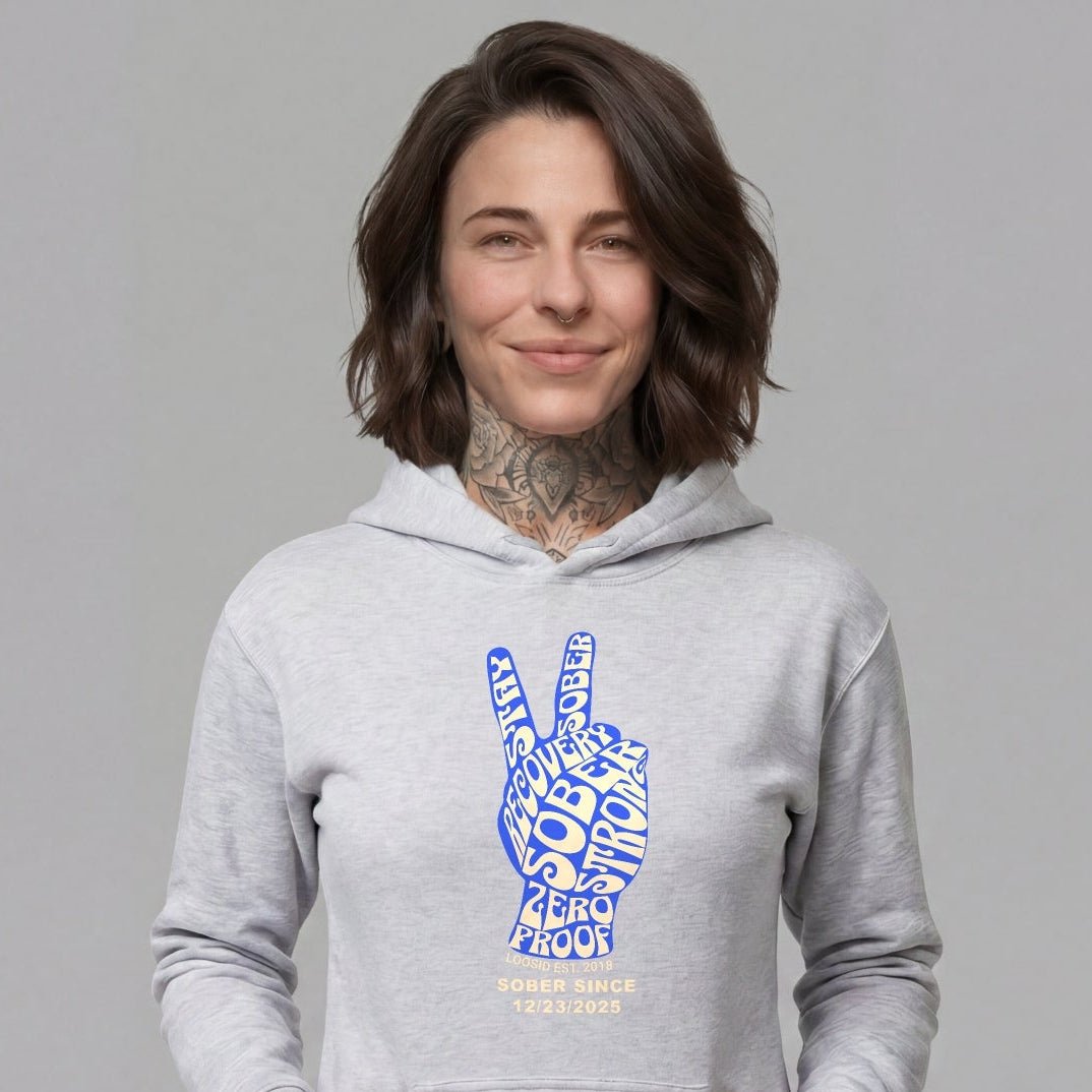 Loosid Peace & Sober Recovery Hoodie featuring the design