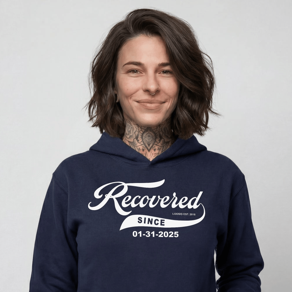 Recovered Since Recovery Hoodie lifestyle view (view 15)