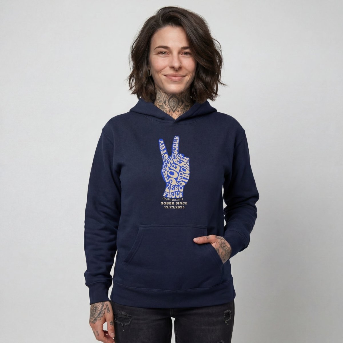 Peace & Sober Recovery Hoodie product photo (view 10)