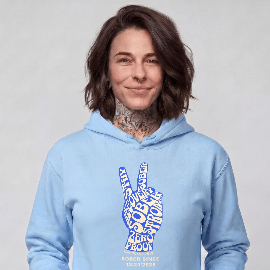 Peace & Sober Recovery Hoodie featuring the design (view 21)