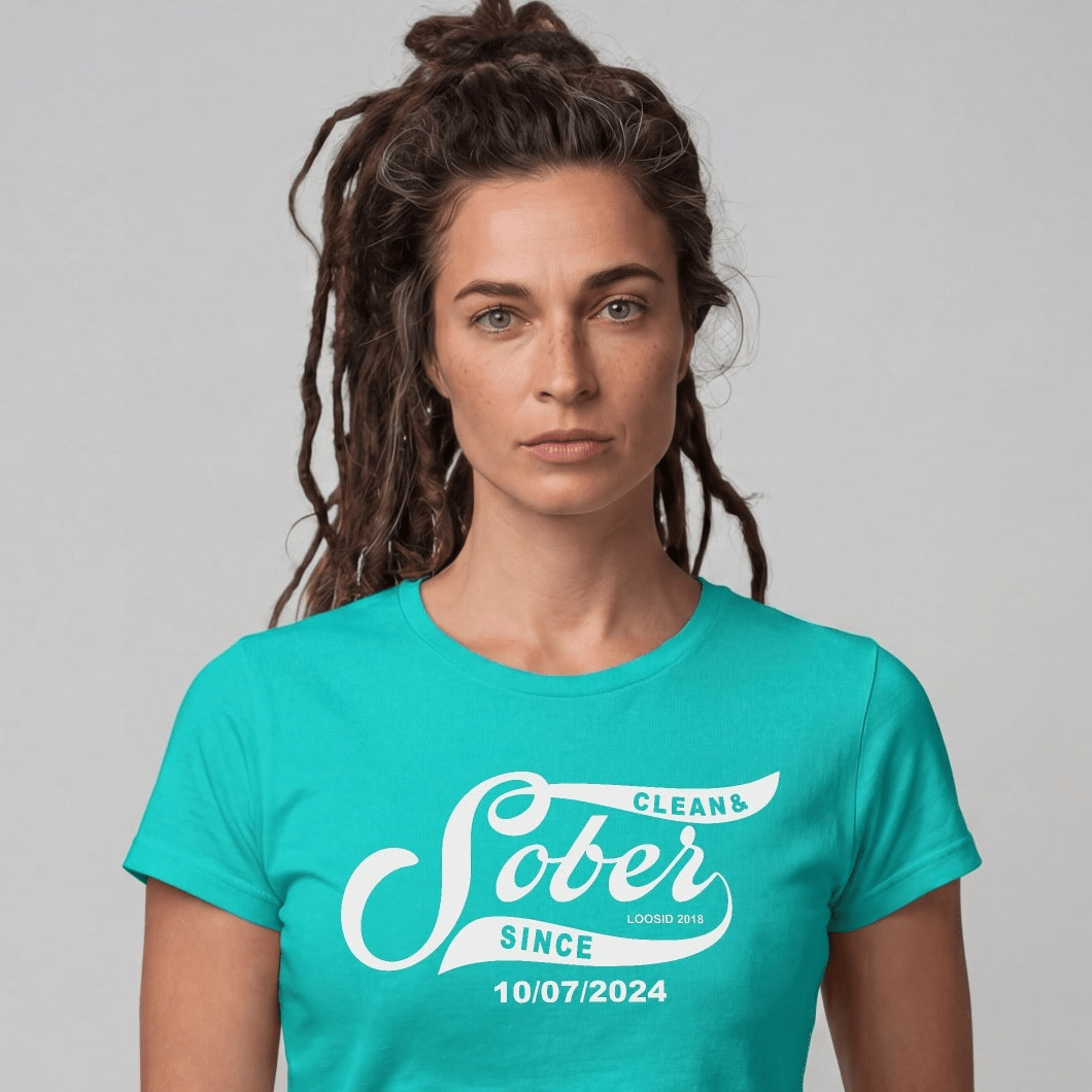 Sober T Shirt | Women's Sober Since Top with Personalized Date