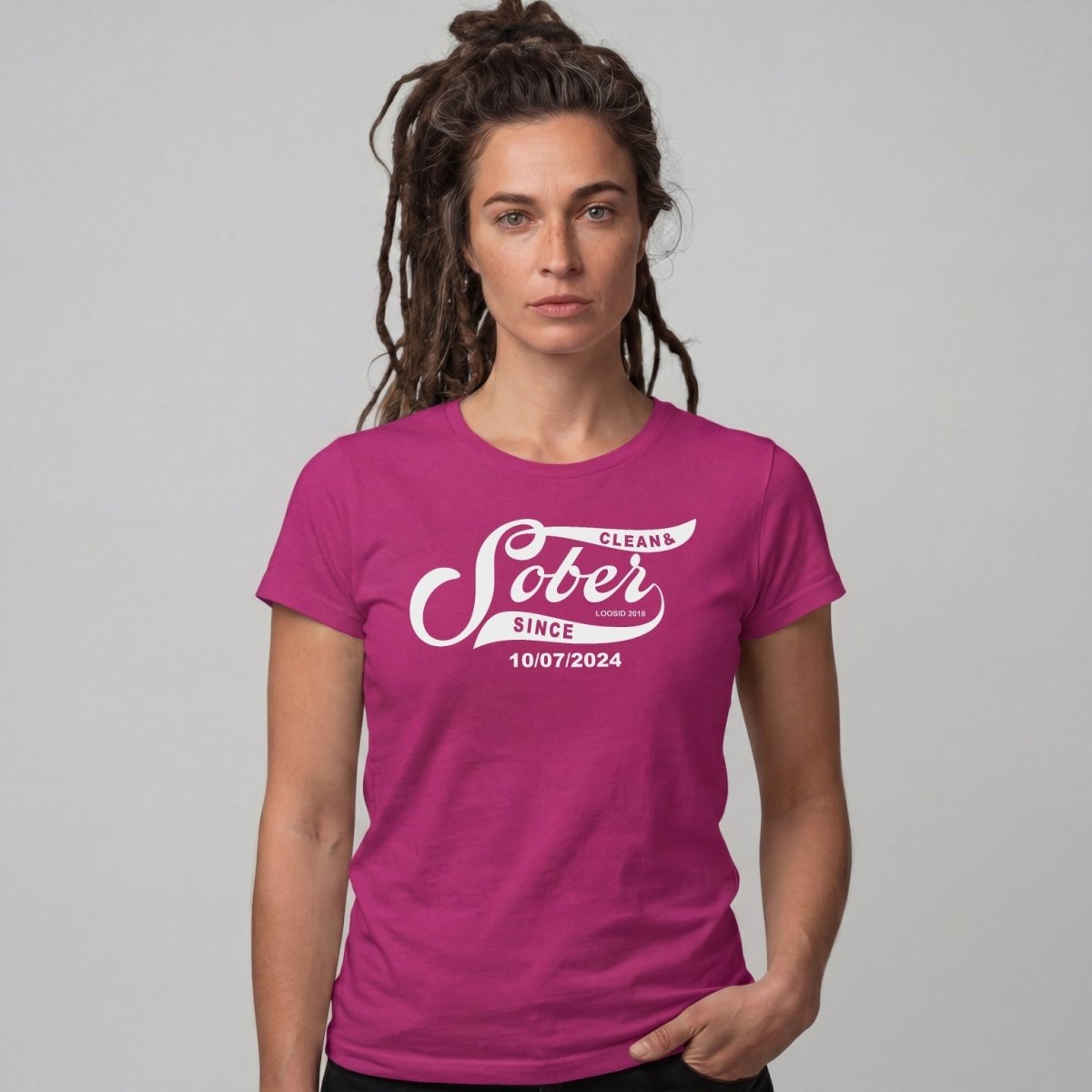 Sober T Shirt | Women's Sober Since Top with Personalized Date
