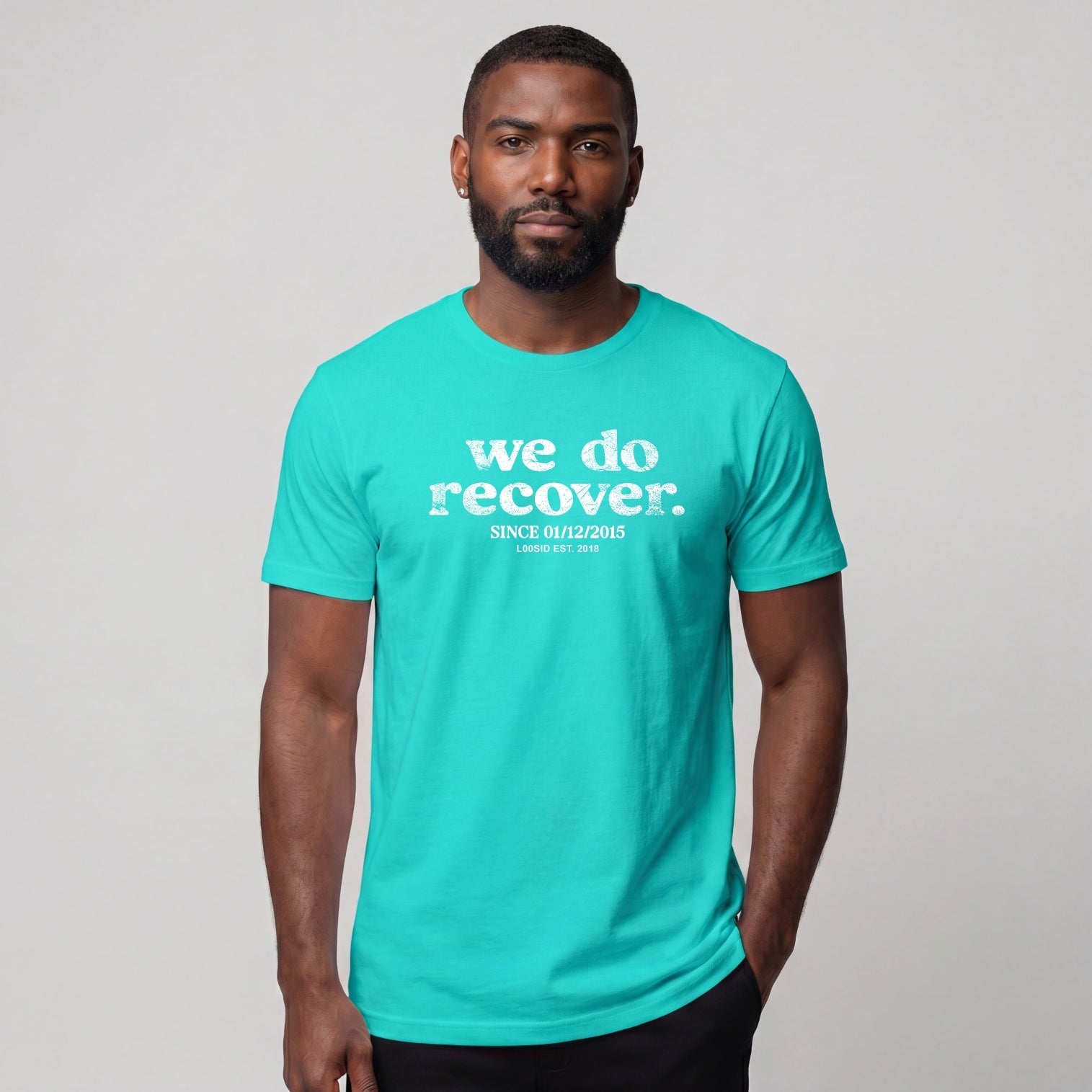 We Do Recover Men's Personalized Sober T Shirt