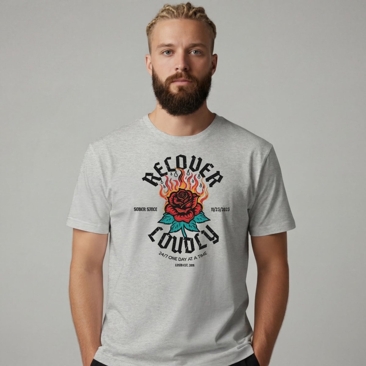 Sober T Shirt | Men's Recover Loudly Tee