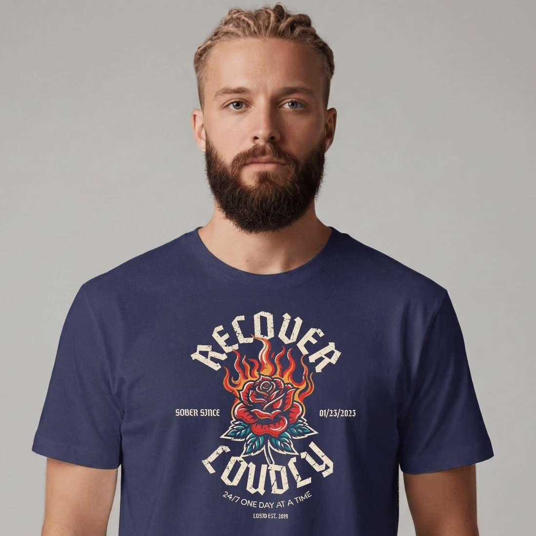 Sober T Shirt | Men's Recover Loudly Tee