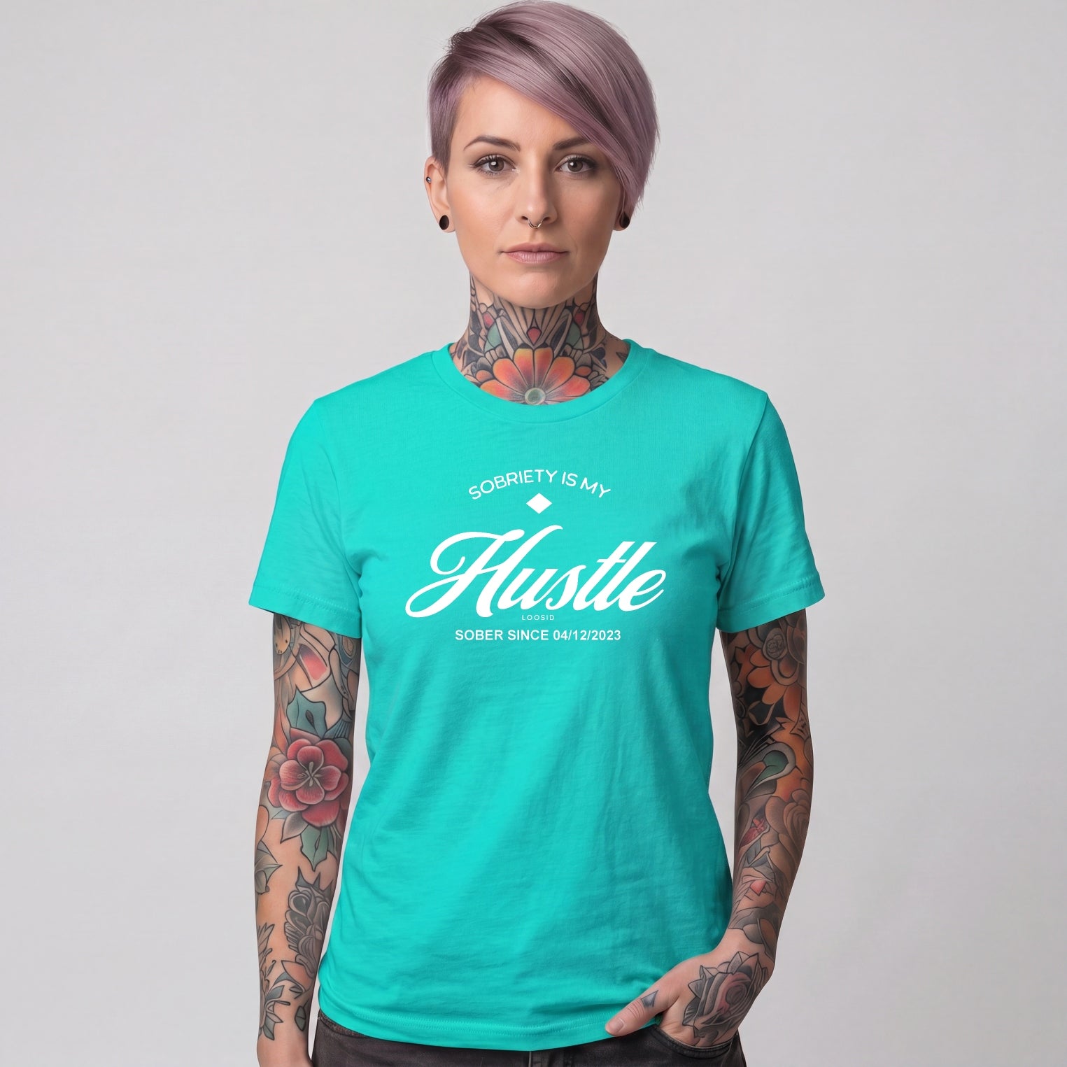 Sober T Shirt | Women's Sobriety is My Hustle Tee