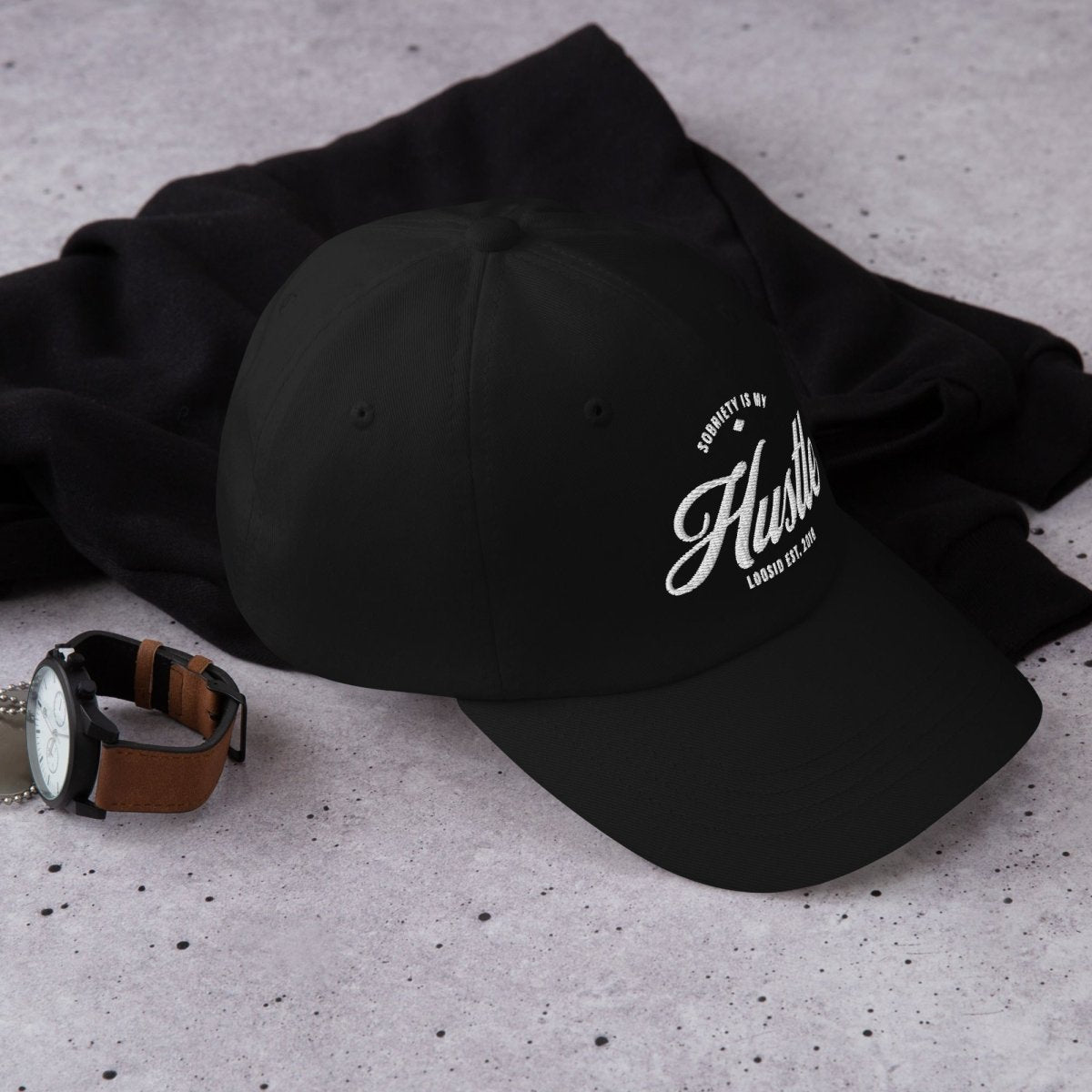 Loosid Hustle Dad Sober Sober Hat featuring the design