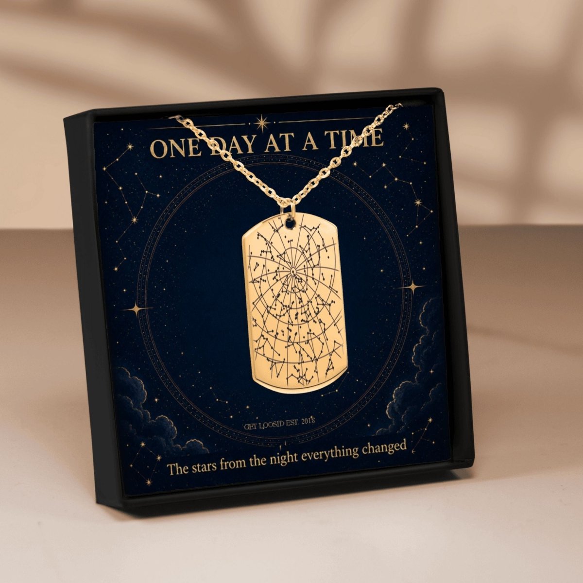 Sober Sober Jewelry Sober Date Custom Star Map Sober Jewelry packaging detail (view 8)