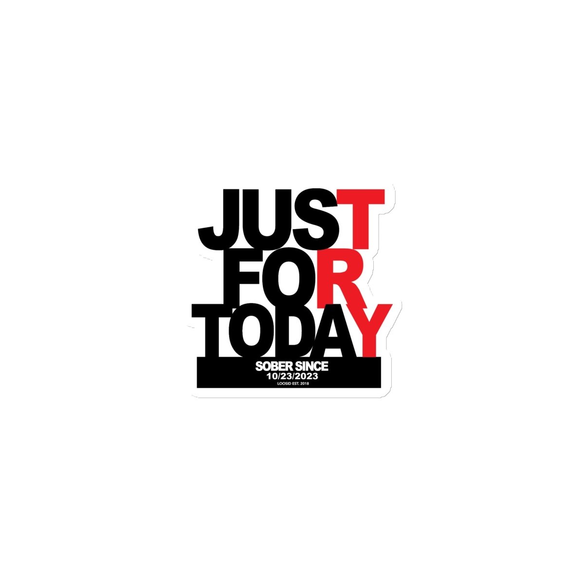 Just For Today Sobriety Sober Magnet flat lay styled image (view 3)