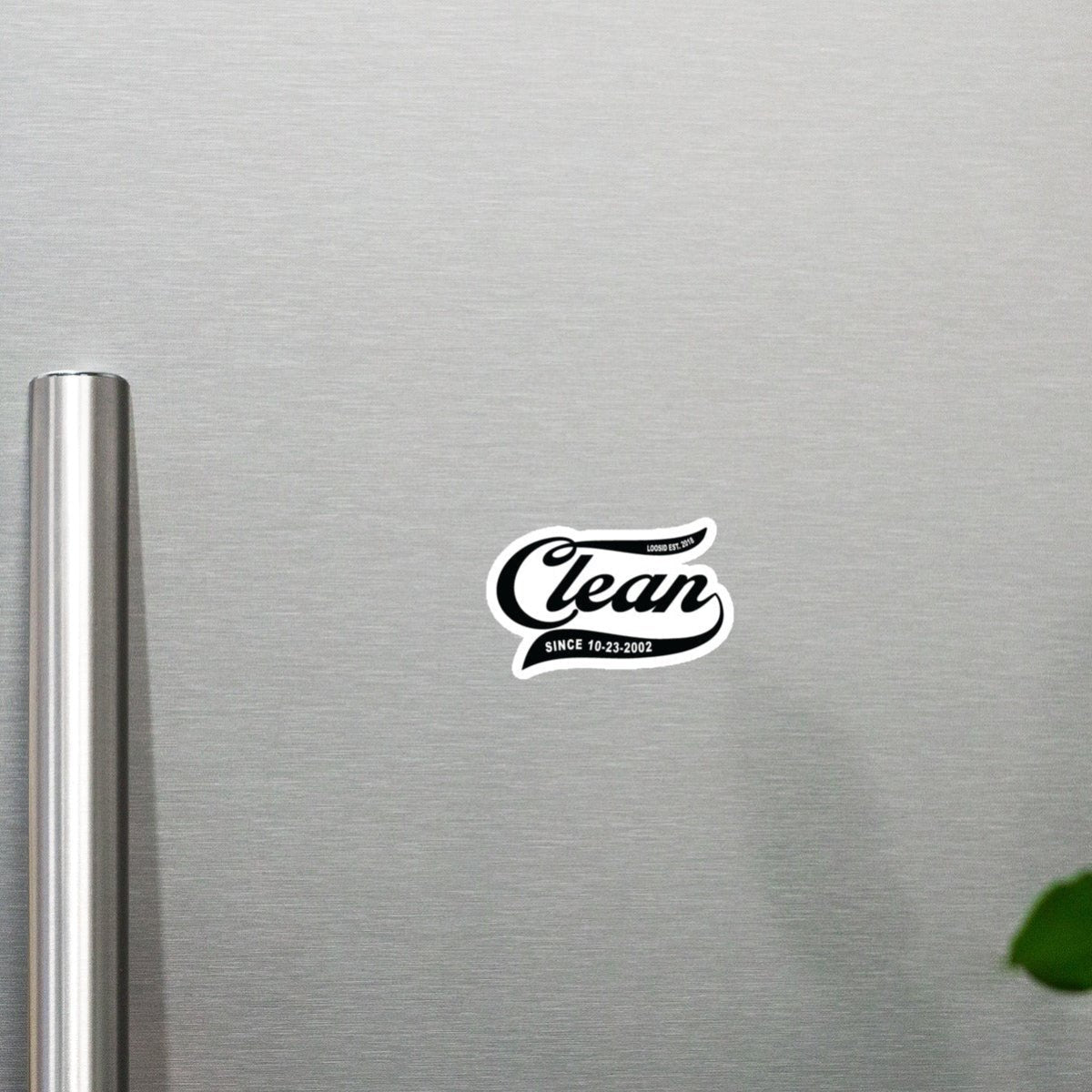 Loosid Clean Since Sobriety Sober Magnet featuring the design