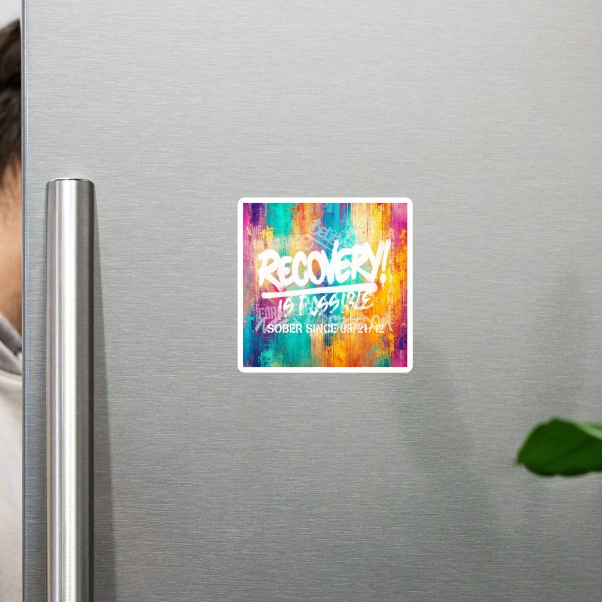 Loosid Recovery Is Possible Sobriety Sober Magnet featuring the design