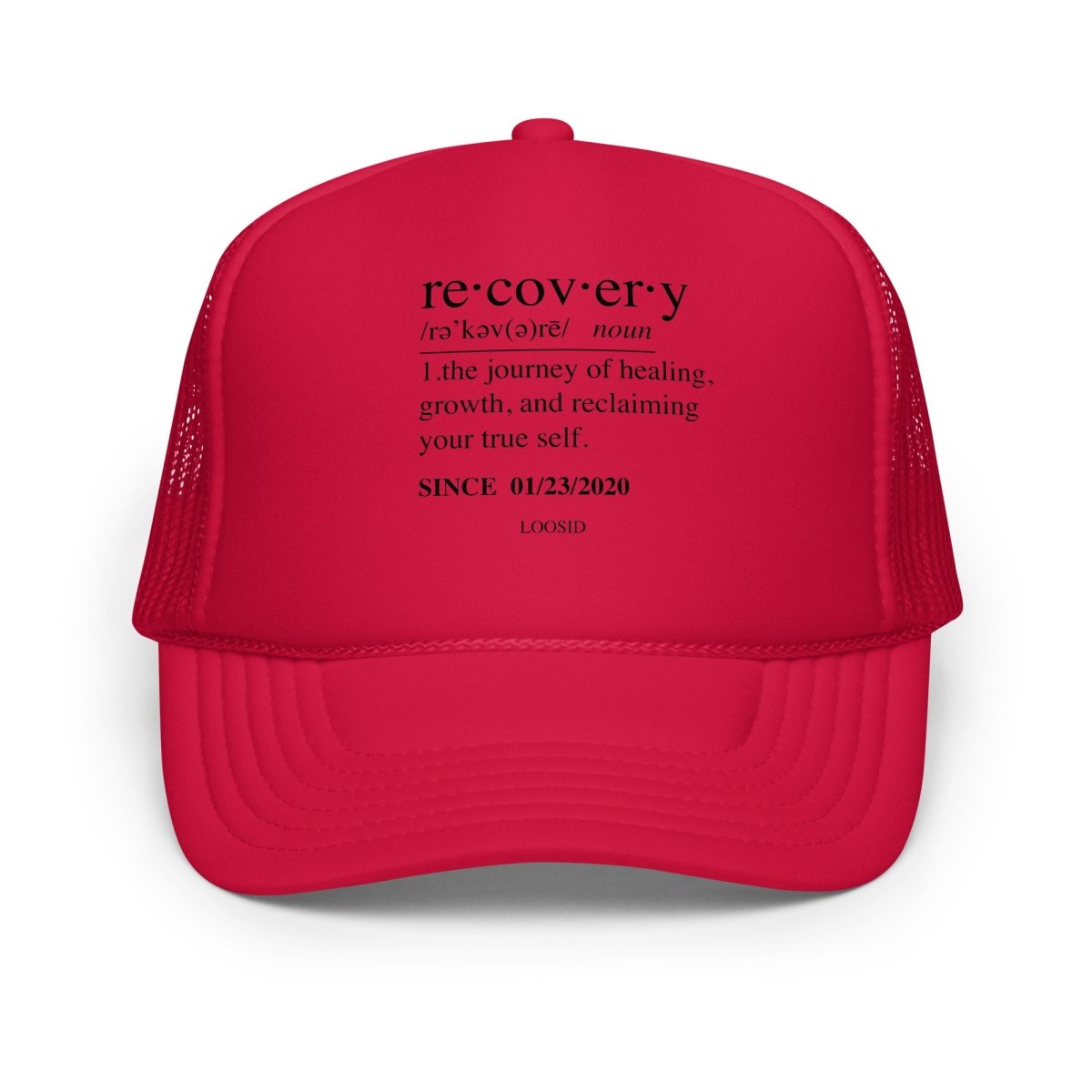 Recovery Definition Sober Hat flat lay styled image (view 3)