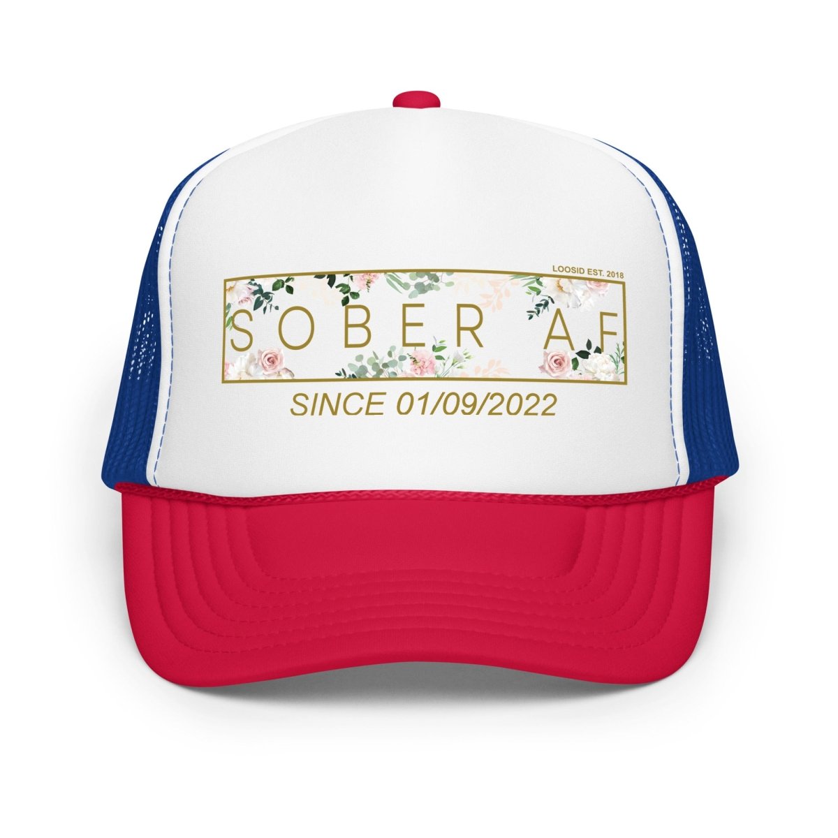 Sober AF Flower Sober Hat featuring the design (view 11)