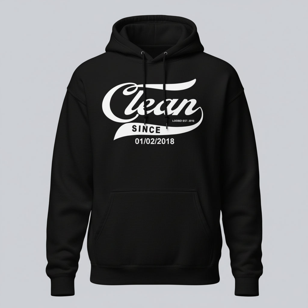 Clean Since Recovery Hoodie graphic detail (view 4)
