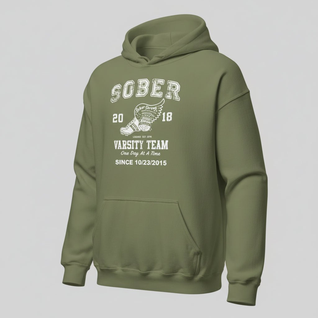 Sober Varsity Team Recovery Hoodie product photo (view 20)