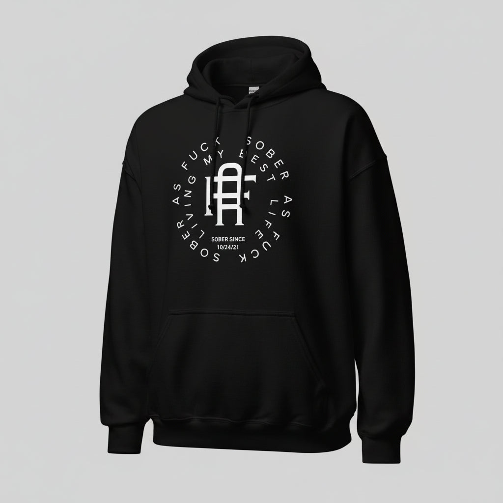 Living My Best Life Recovery Hoodie graphic detail (view 4)