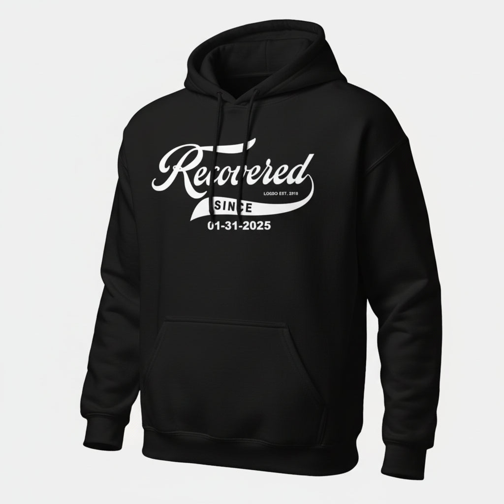 Recovered Since Recovery Hoodie close-up view (view 12)