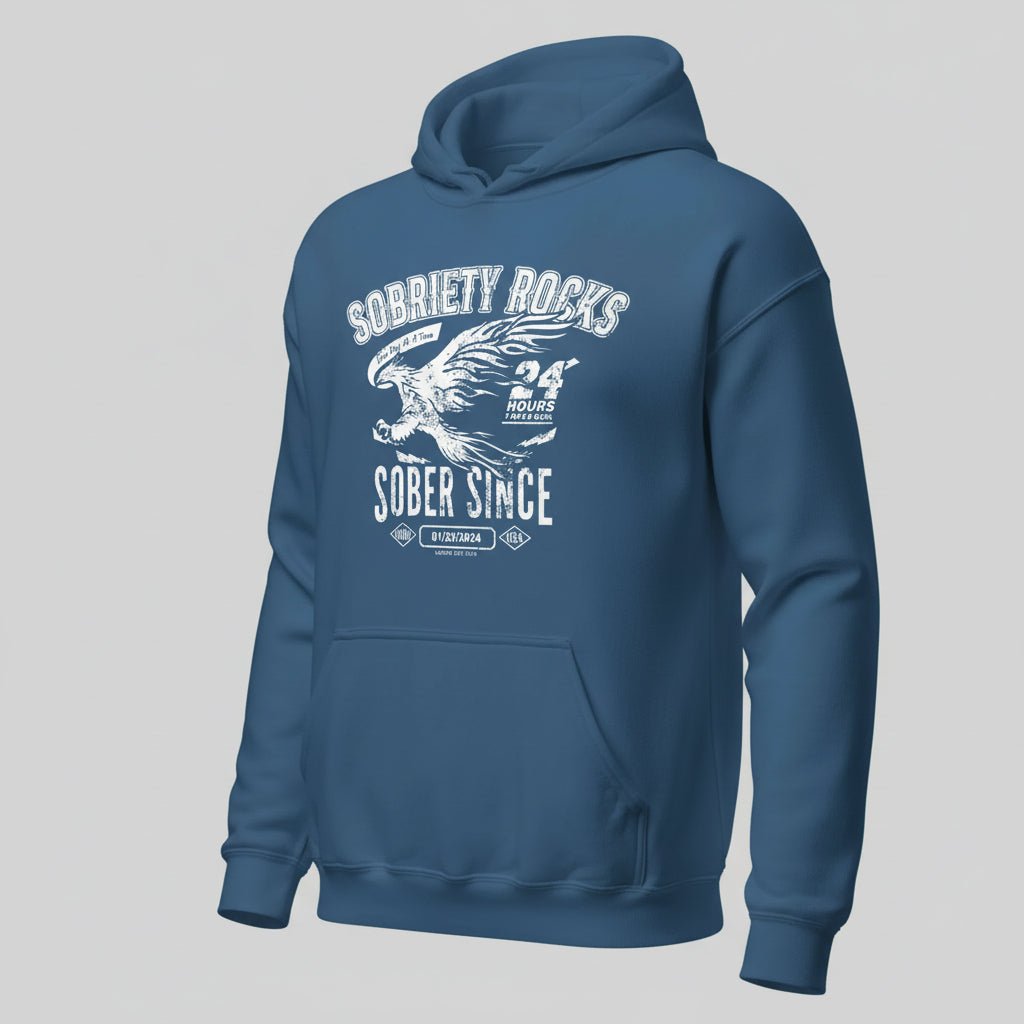 Sober Since Recovery Hoodie lifestyle view (view 25)