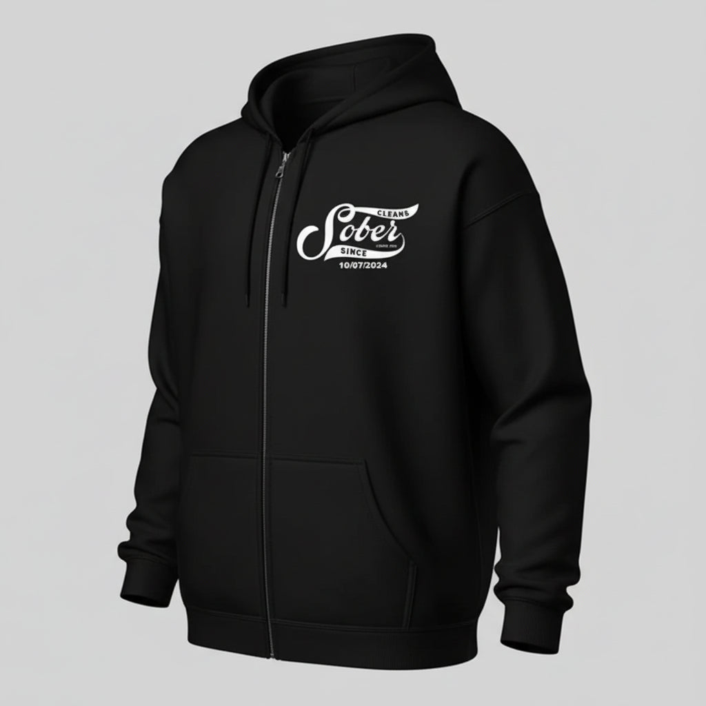 Sober Since Recovery Hoodie graphic detail (view 4)