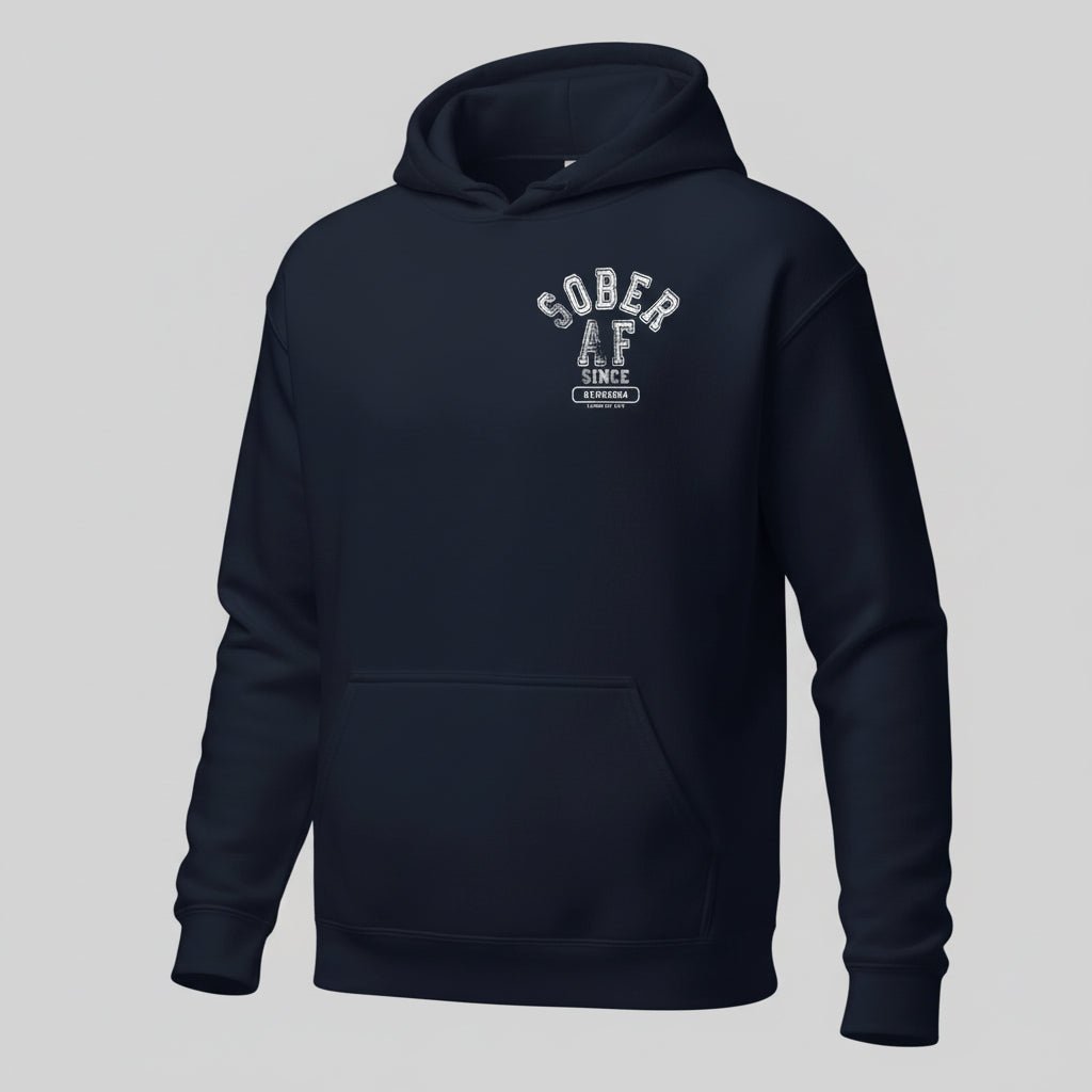 Sober AF Recovery Hoodie fit detail (view 9)