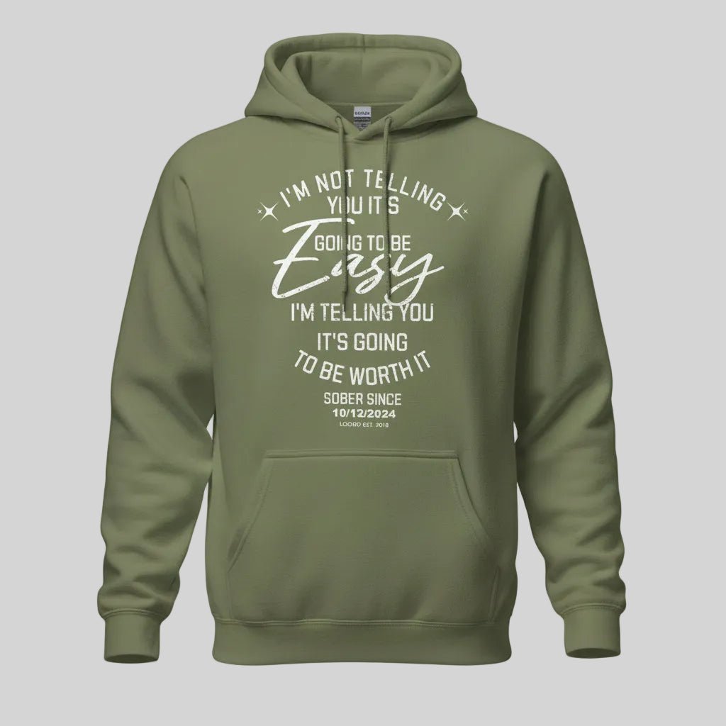 I'm Not Telling Custom Sobriety Date Recovery Hoodie product photo (view 20)