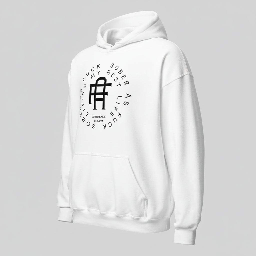 Living My Best Life Recovery Hoodie featuring the design (view 11)