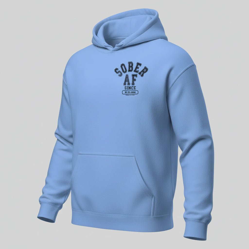 Sober AF Recovery Hoodie featuring the design (view 21)