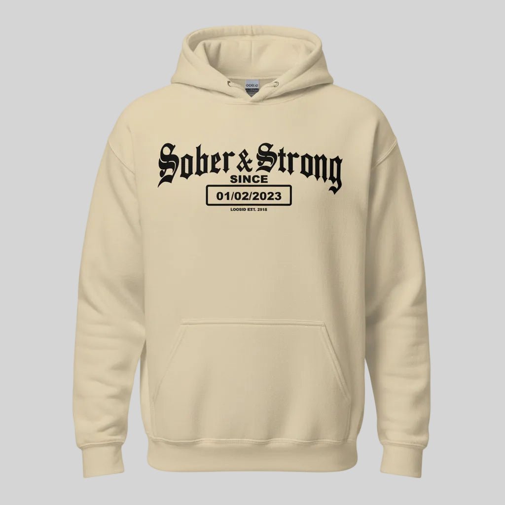 Old School Sober Recovery Hoodie graphic detail (view 34)