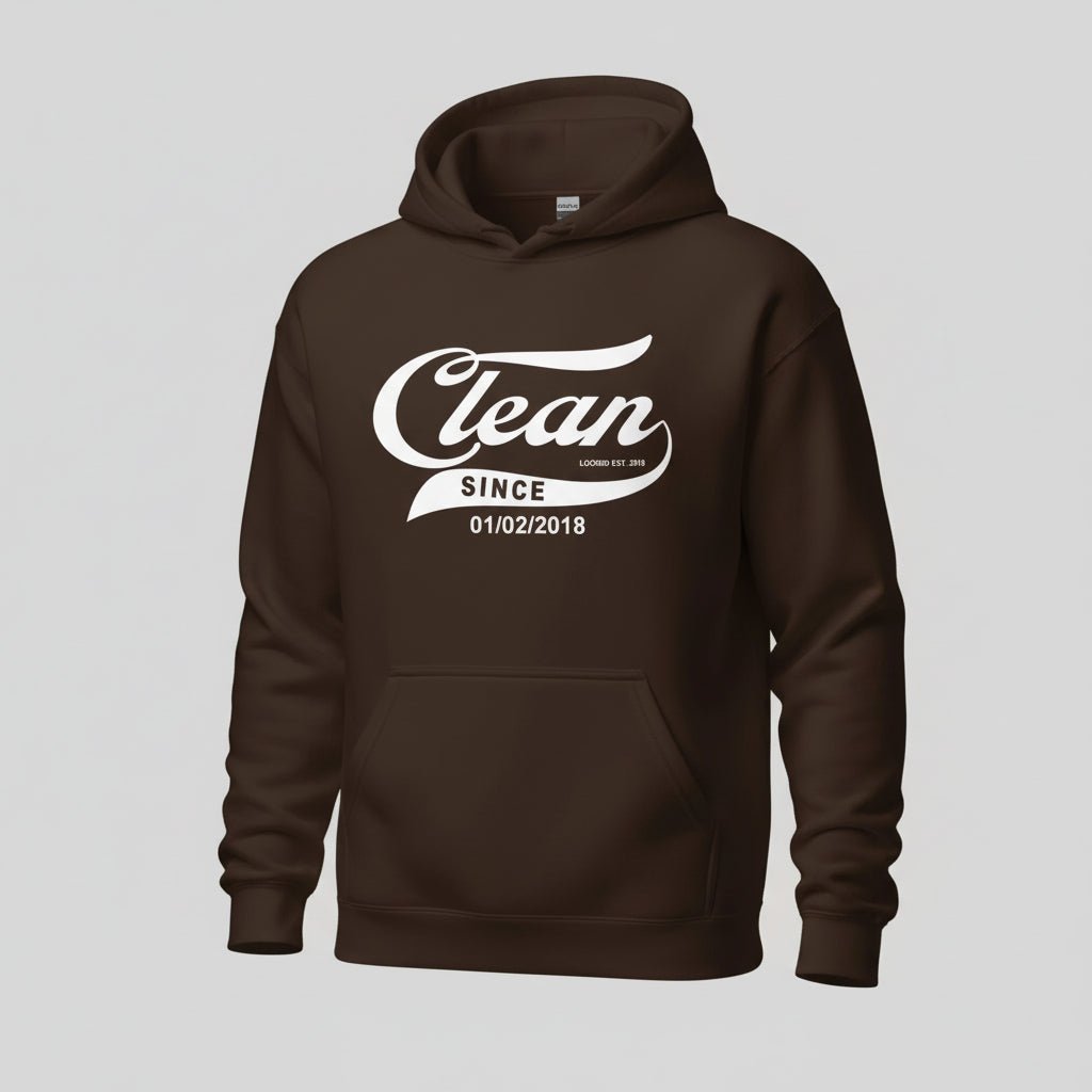 Clean Since Hoodie with Date Recovery Hoodie featuring the design (view 21)