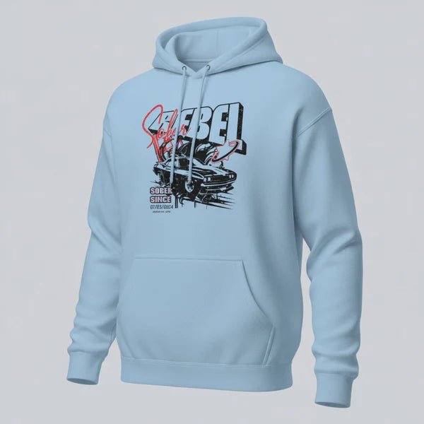 Sober Rebel Custom Sobriety Date Recovery Hoodie product photo (view 20)