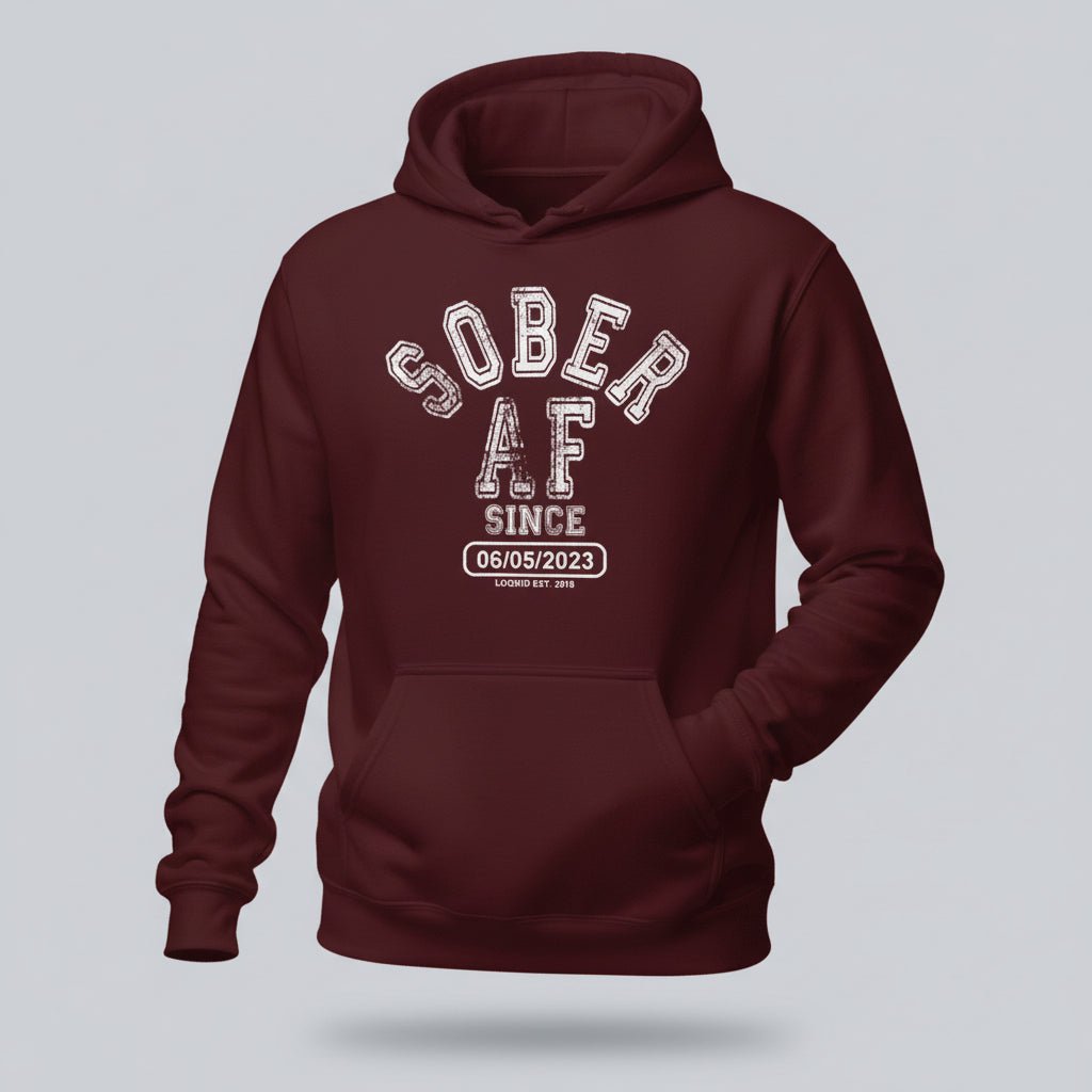 Sober AF Since Recovery Hoodie product photo (view 20)