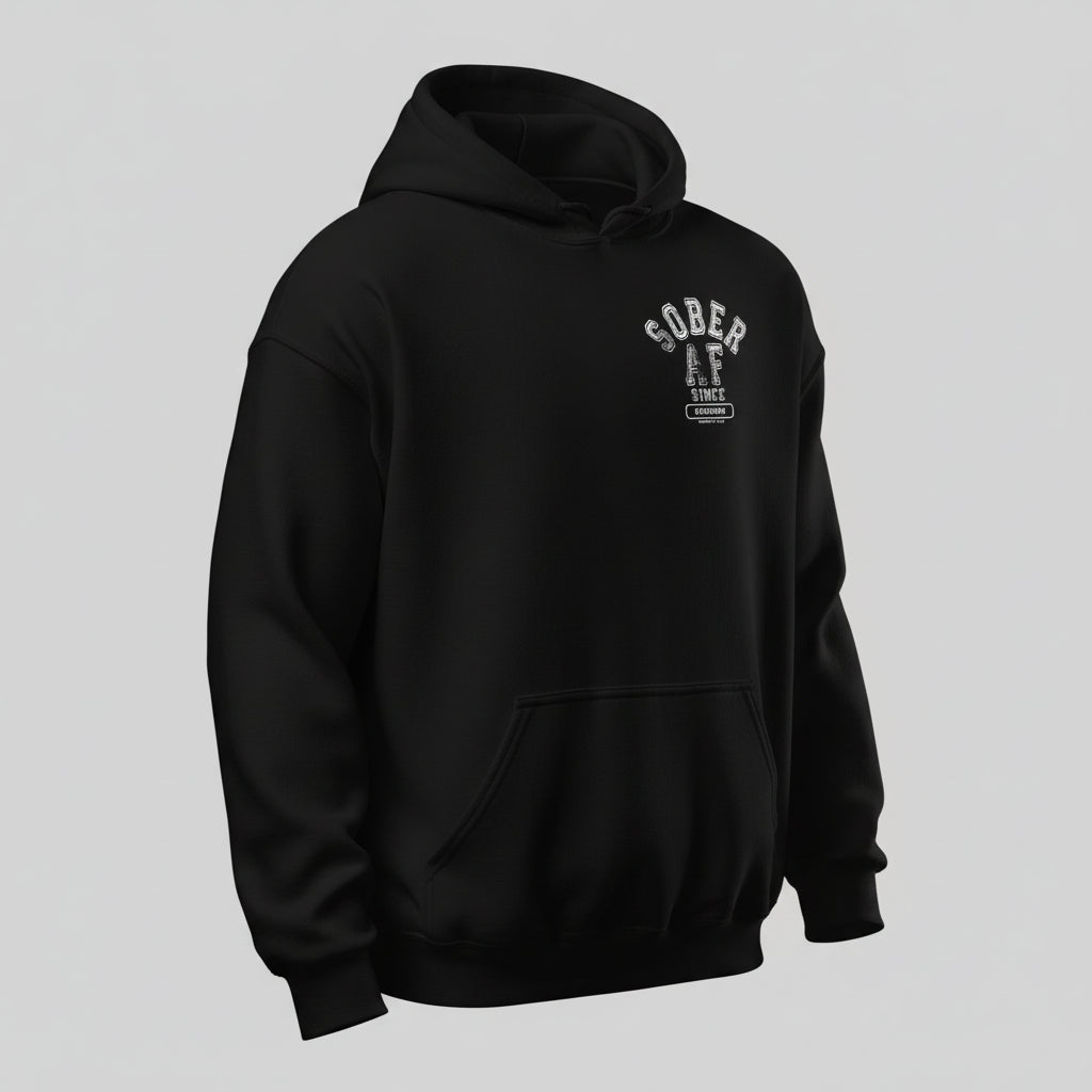 Sober AF Recovery Hoodie graphic detail (view 4)