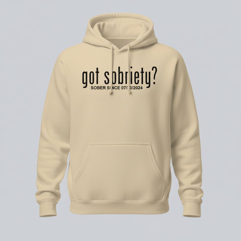 Got Sobriety Recovery Hoodie close-up view (view 32)