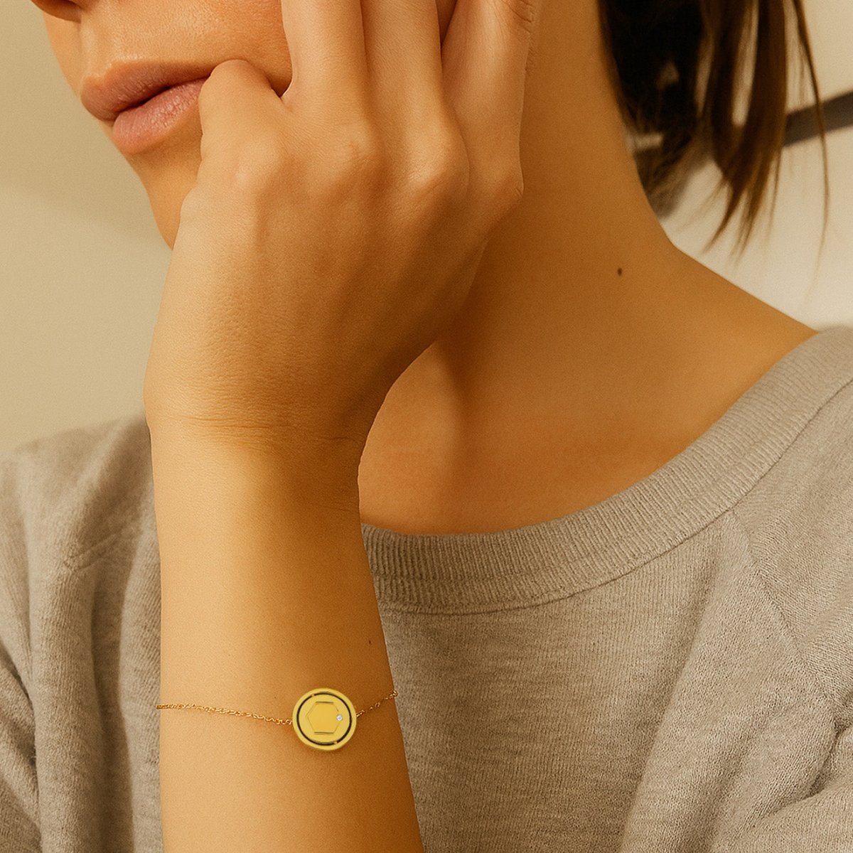 HEX Sober Jewelry flat lay styled image (view 3)