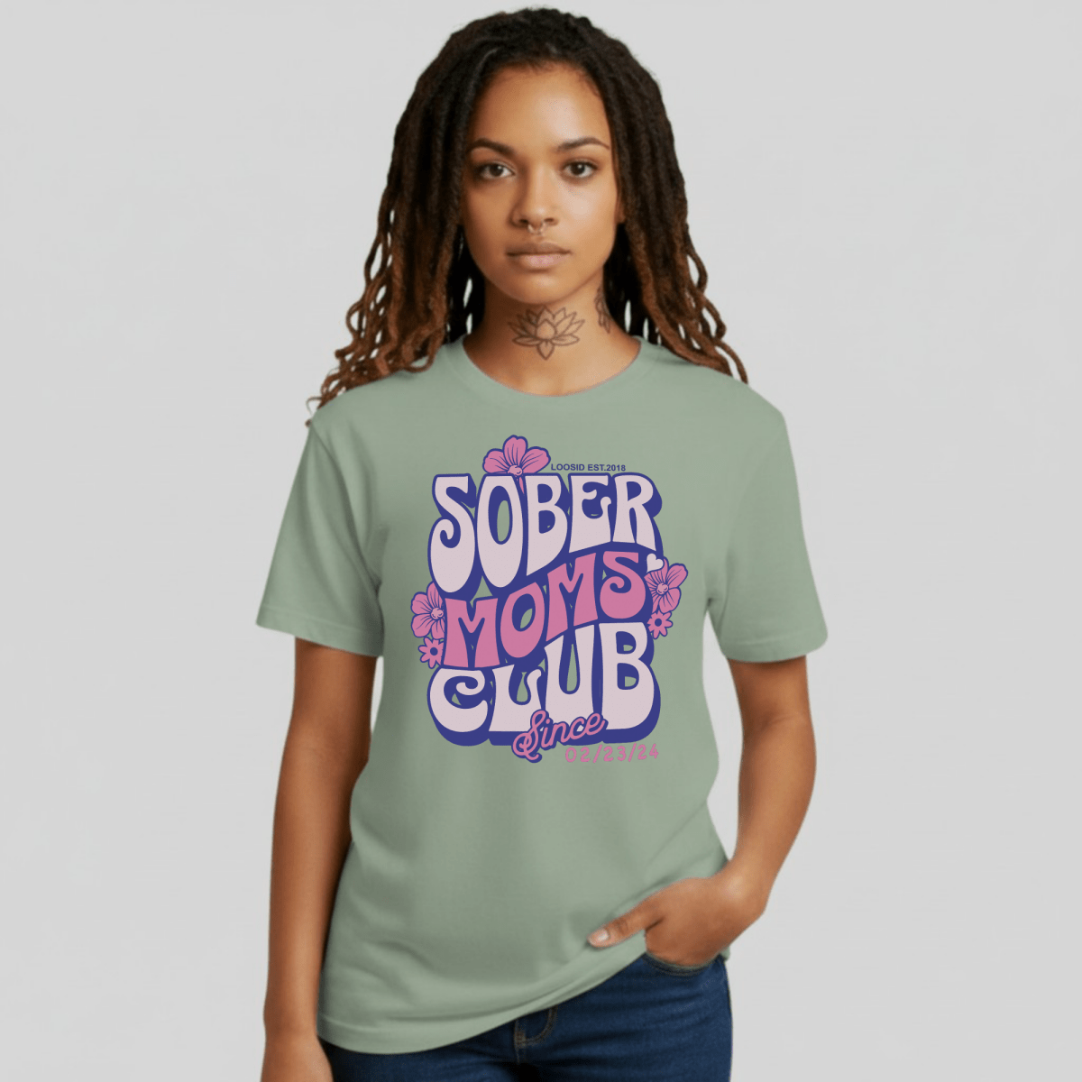 Sober Moms Sober T Shirt fit detail (view 19)