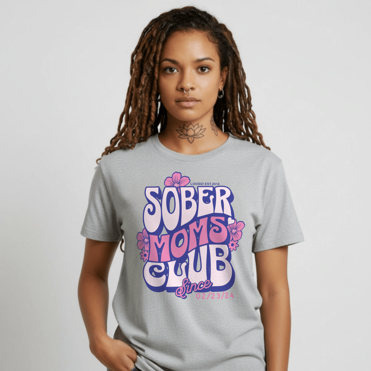 Sober Moms Sober T Shirt close-up view (view 12)