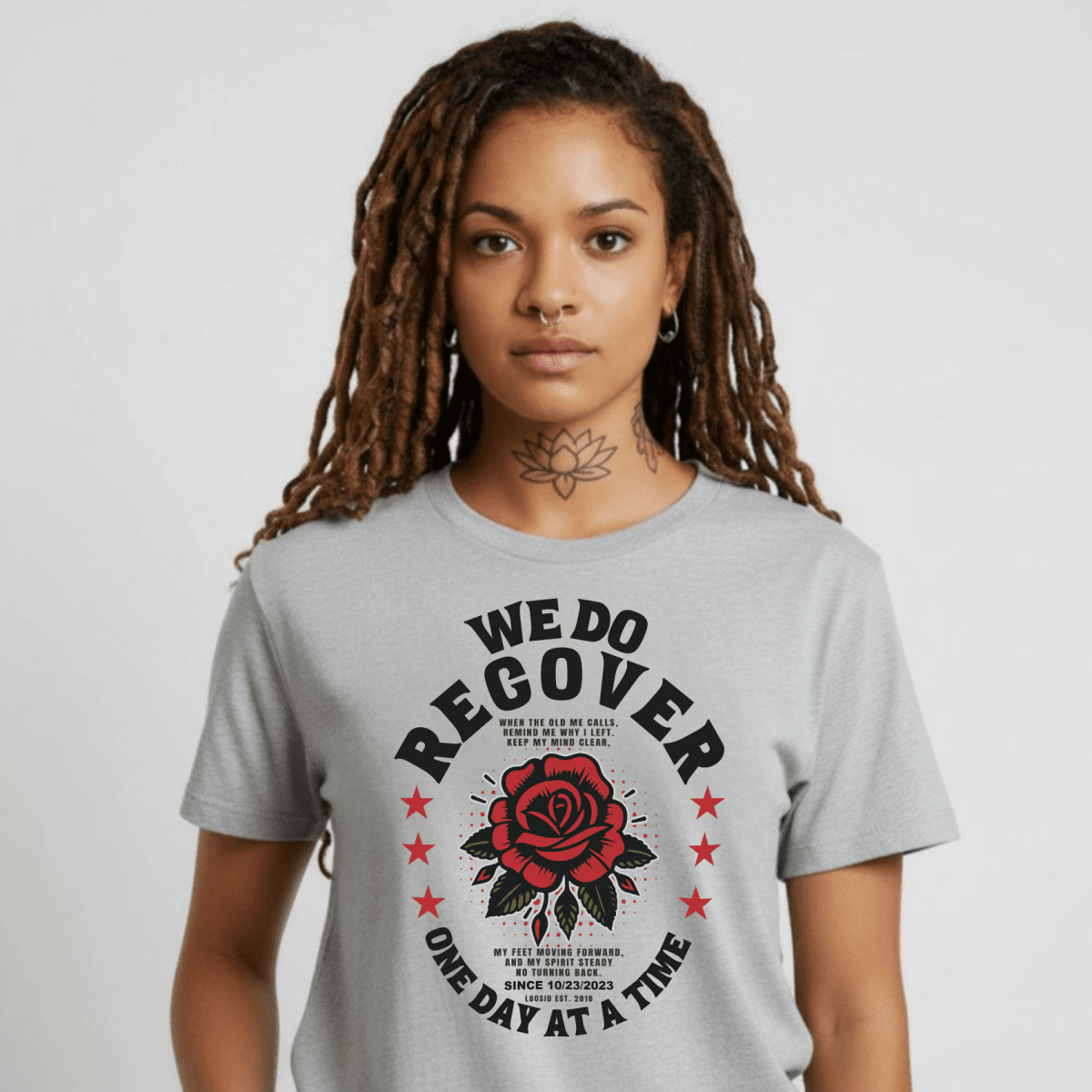 We Do Recover Sober T Shirt packaging detail (view 18)