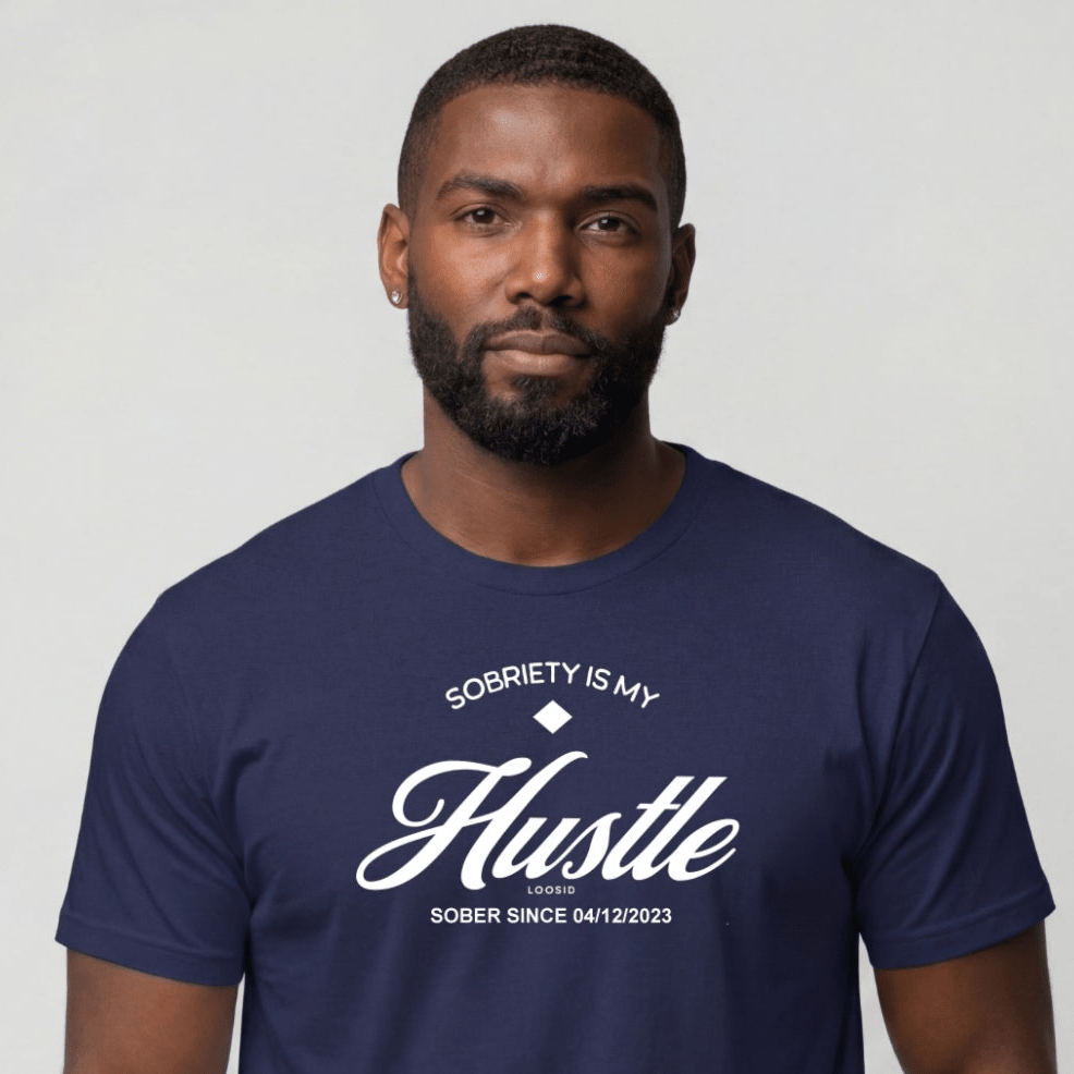 Sober T Shirt | Men's Sobriety is My Hustle Tee